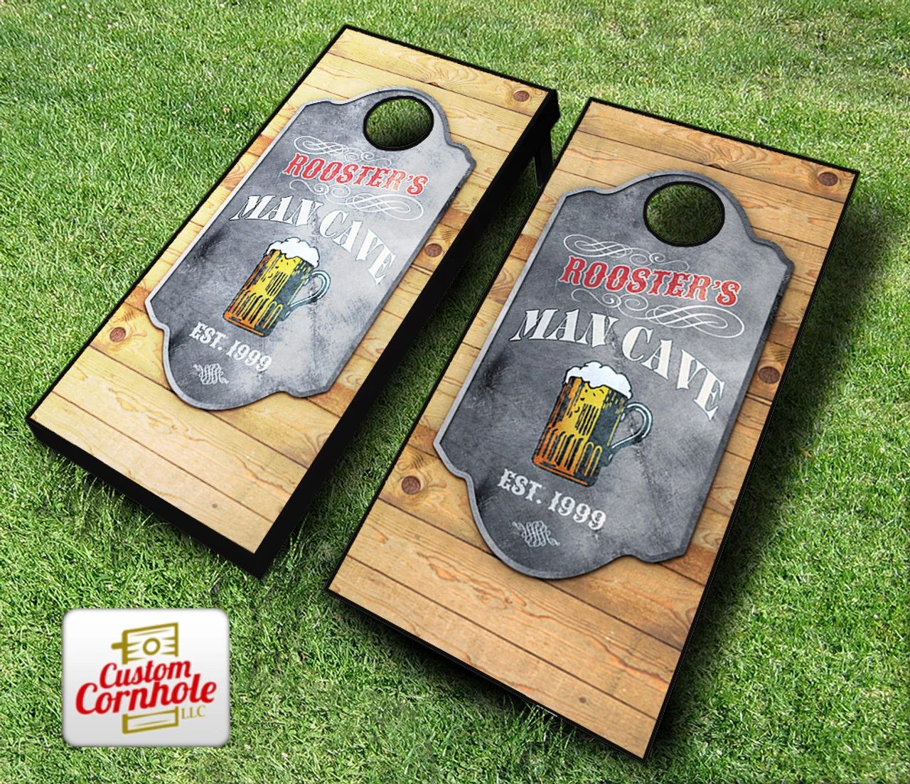 Personalized Man Cave Cornhole Set With Bags - Image 3