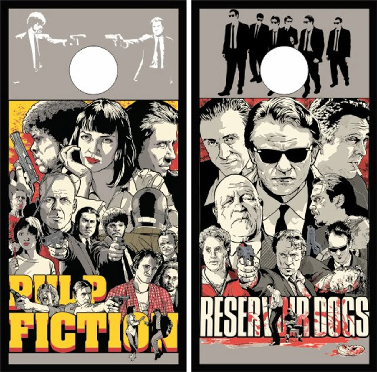 Pulp Fiction And Reservoir Dogs Version 2 Cornhole Set With Bags - Image 2