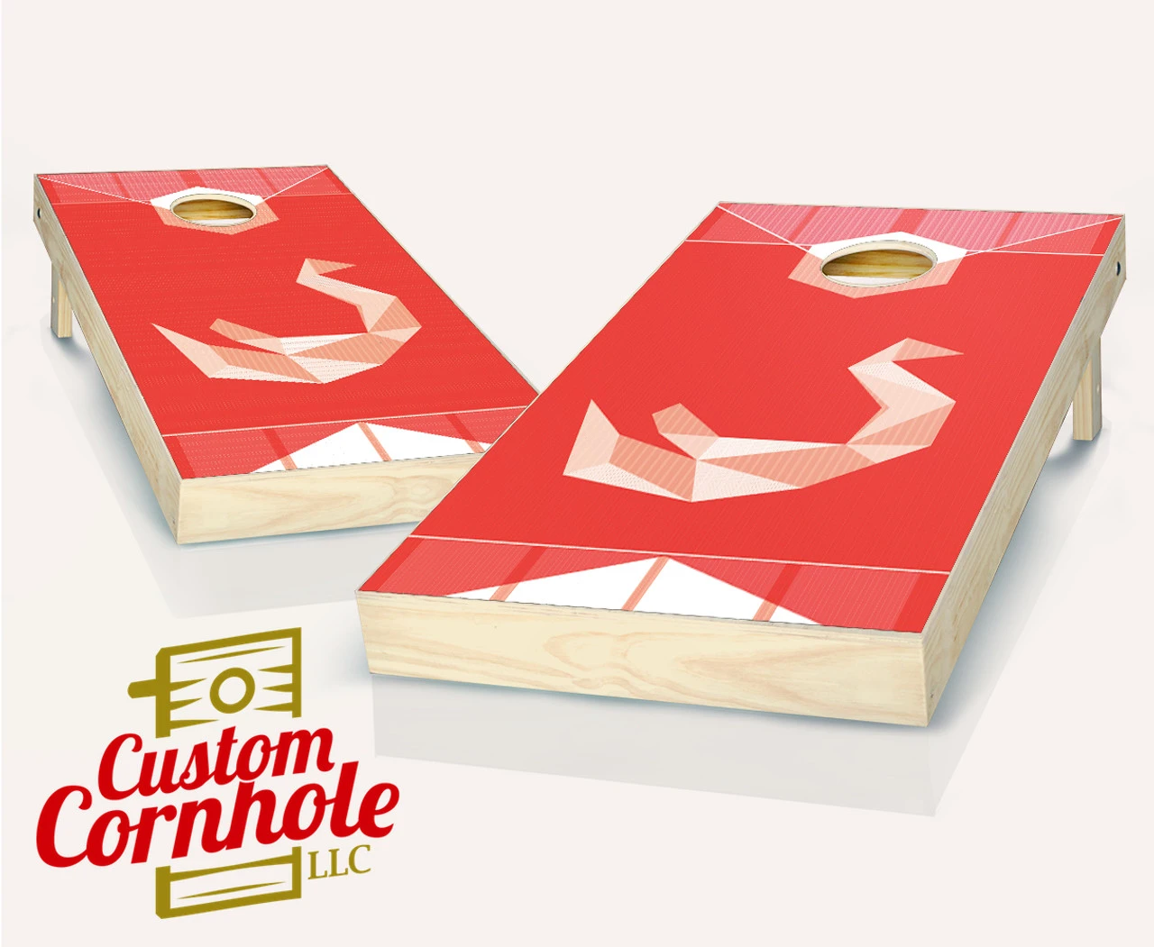 Red Swan Cornhole Set With Bags