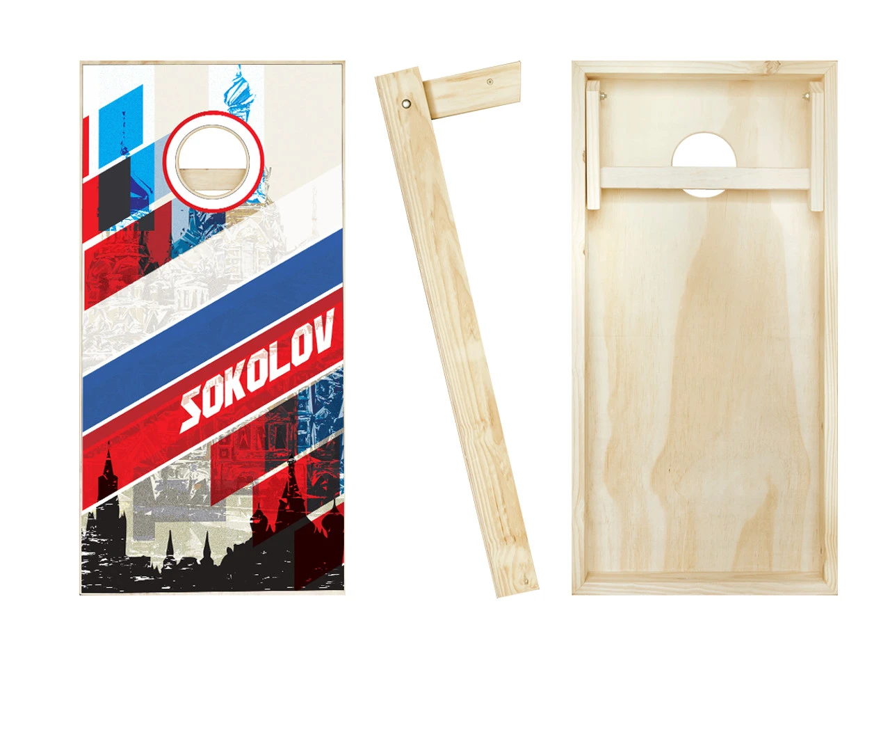 Russian Surname Cornhole Set With Bags - Image 2