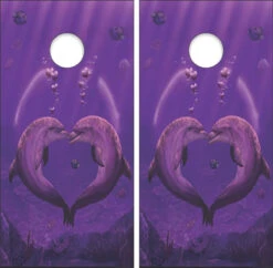 Sea Of Hearts Cornhole Wraps - Set Of 2