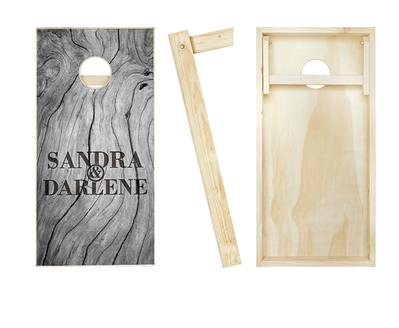 Sophisticated Wood Wedding Cornhole Set With Bags - Image 2