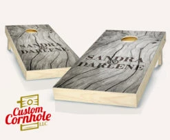 Sophisticated Wood Wedding Cornhole Set With Bags