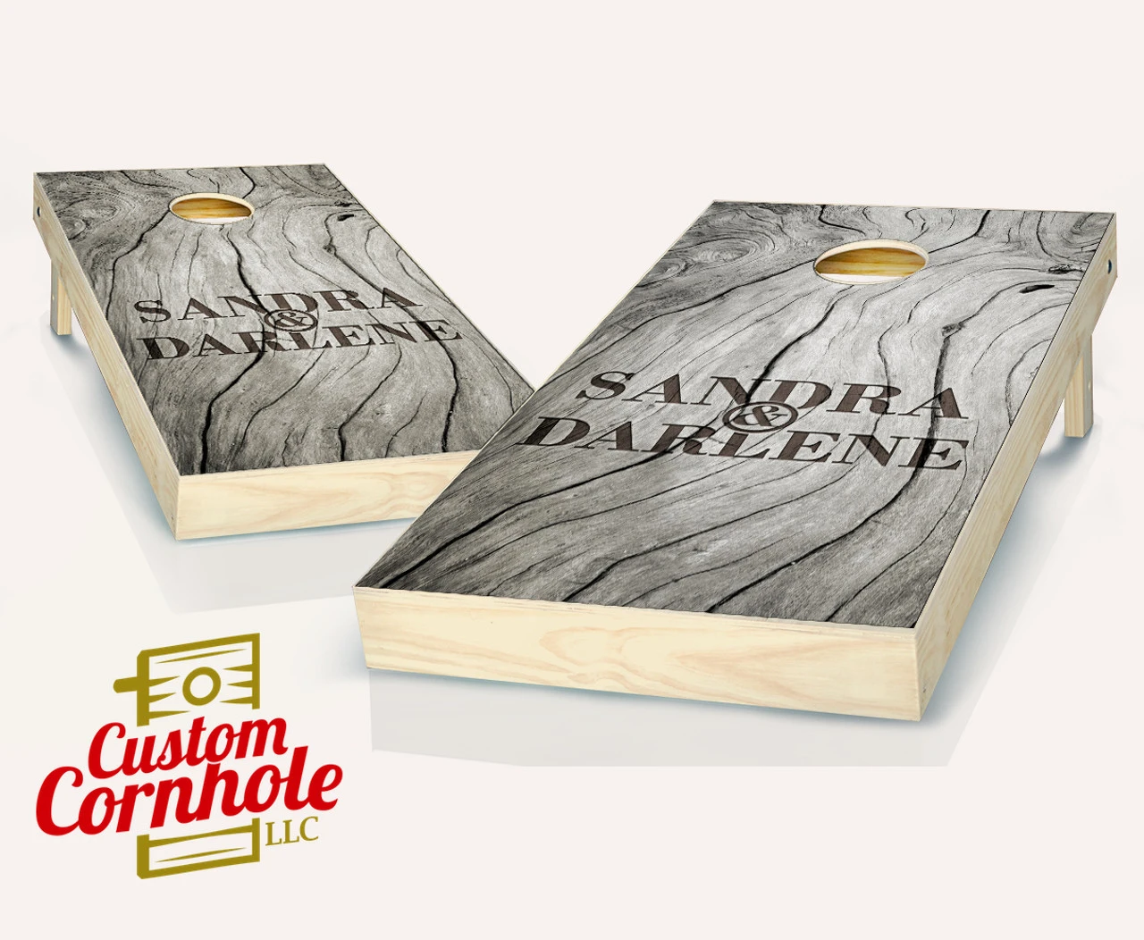 Sophisticated Wood Wedding Cornhole Set With Bags