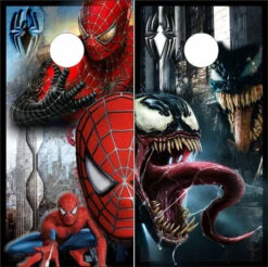 Spider-Man And Venom Version 2 Cornhole Wraps - Set Of 2