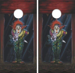 Surprise Clown Cornhole Wraps - Set Of 2