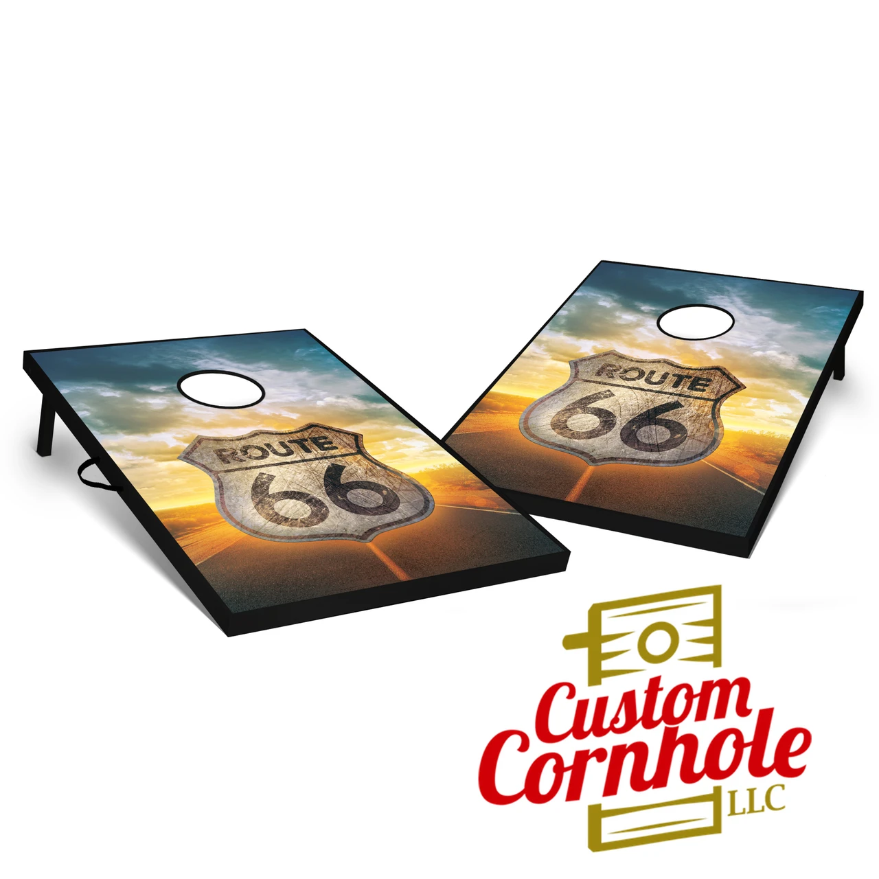 Tailgate Route 66 Cornhole Set With Bags