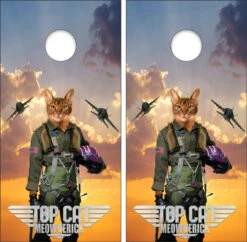 Top Cat Meowverick Cornhole Wraps - Set Of 2