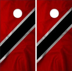 Trinidad And Tobago Flag Version 3 Cornhole Wraps - Set Of 2