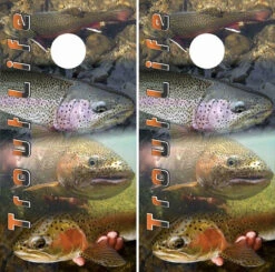 Trout Life Cornhole Wraps - Set Of 2