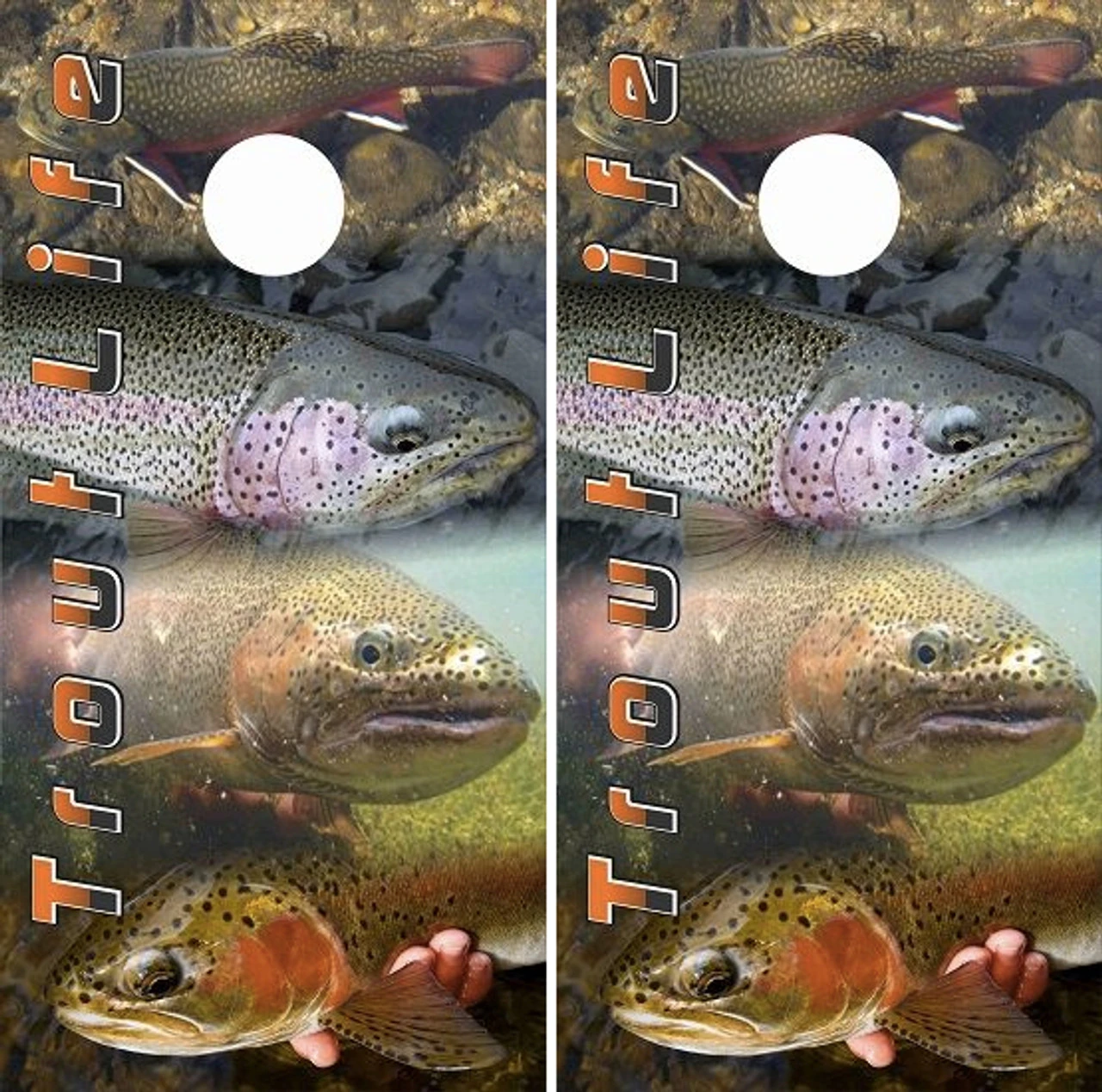 Trout Life Cornhole Wraps - Set Of 2