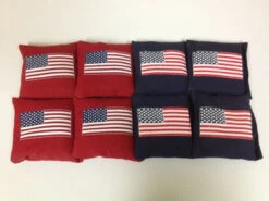 USA Flag Cornhole Bags - Set Of 8