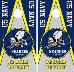 US Navy Seabees Cornhole Wraps - Set Of 2
