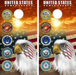 United States Armed Forces Cornhole Wraps - Set Of 2