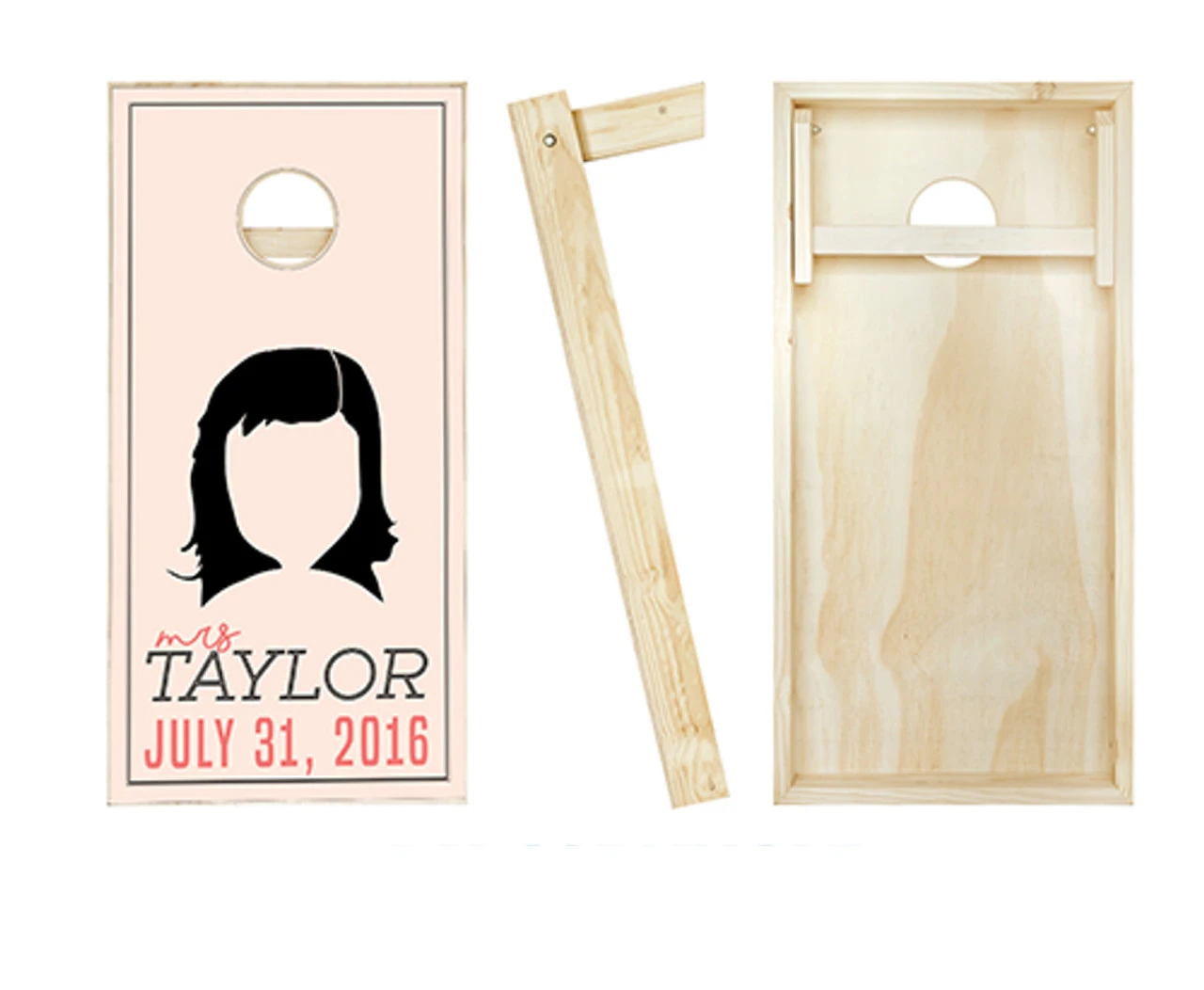 Wedding Hairstyles Cornhole Set With Bags - Image 2