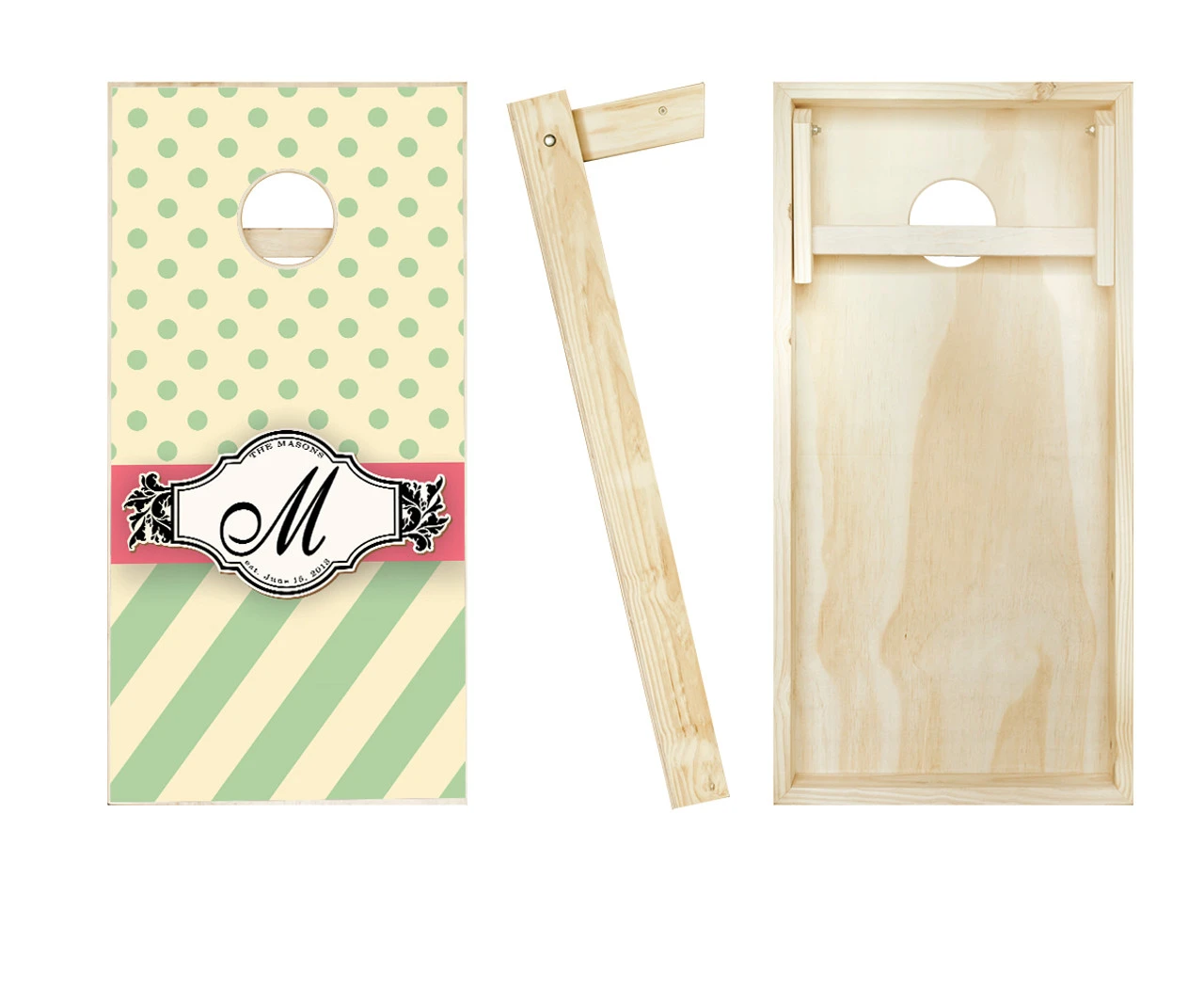 Wedding Ribbon Cornhole Set With Bags - Image 2