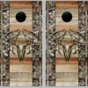 Deer With Wood Cornhole Wraps - Set Of 2