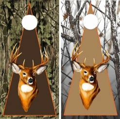 Triangle Deer Cornhole Wraps - Set Of 2