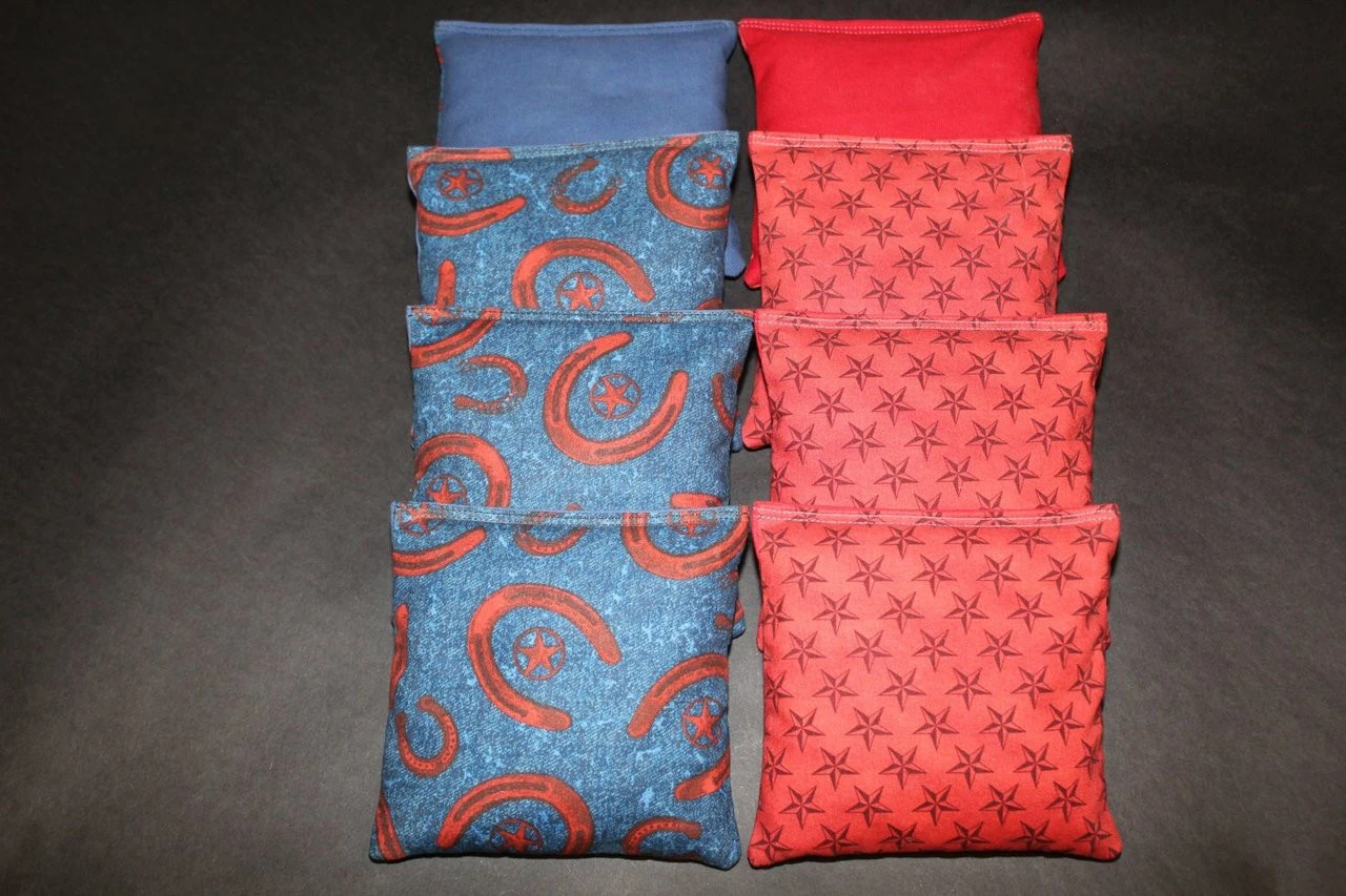 Lucky Horse Shoe With Stars Cornhole Bags - Set Of 8 - Image 2