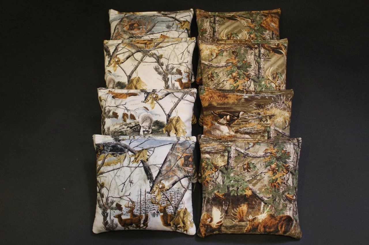 Hunting Deer Antlers Realtree Camo Cornhole Bags - Set Of 8