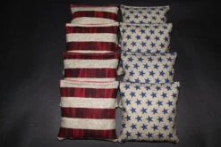 Patriotic USA Stars And Stripes Cornhole Bags - Set Of 8