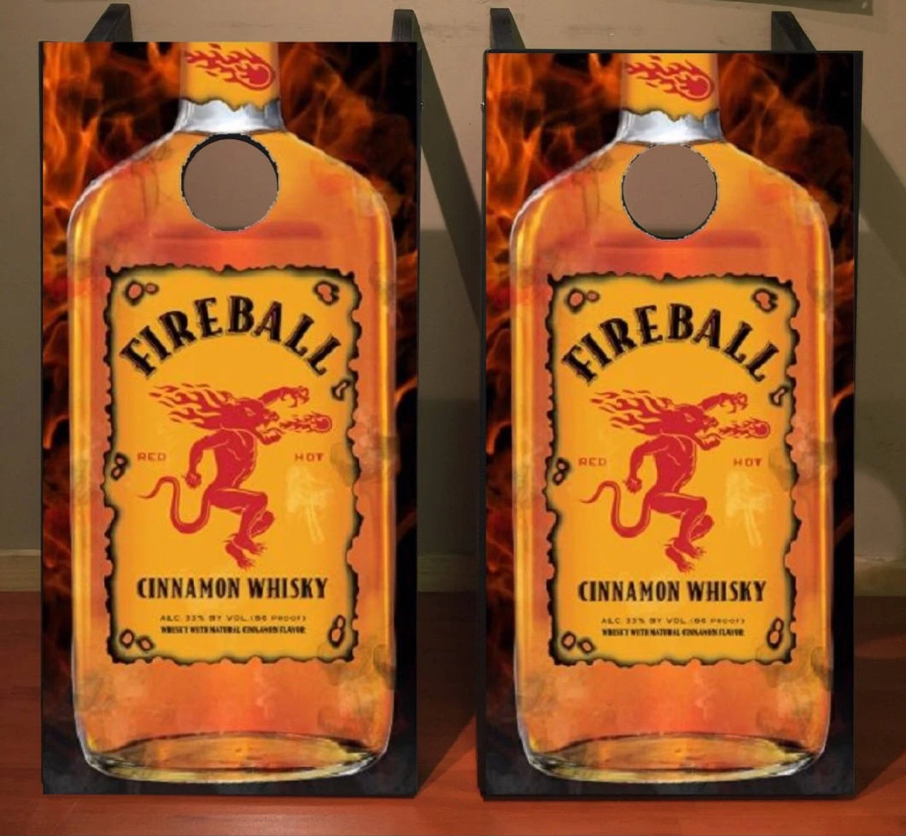 Fireball Cornhole Set With Bags - Image 2