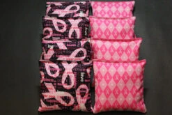 Breast Cancer Ribbons Cornhole Bags - Set Of 8