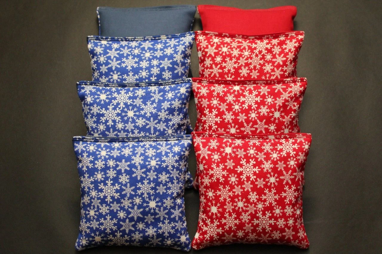 Winter Snowflakes Cornhole Bags - Set Of 8