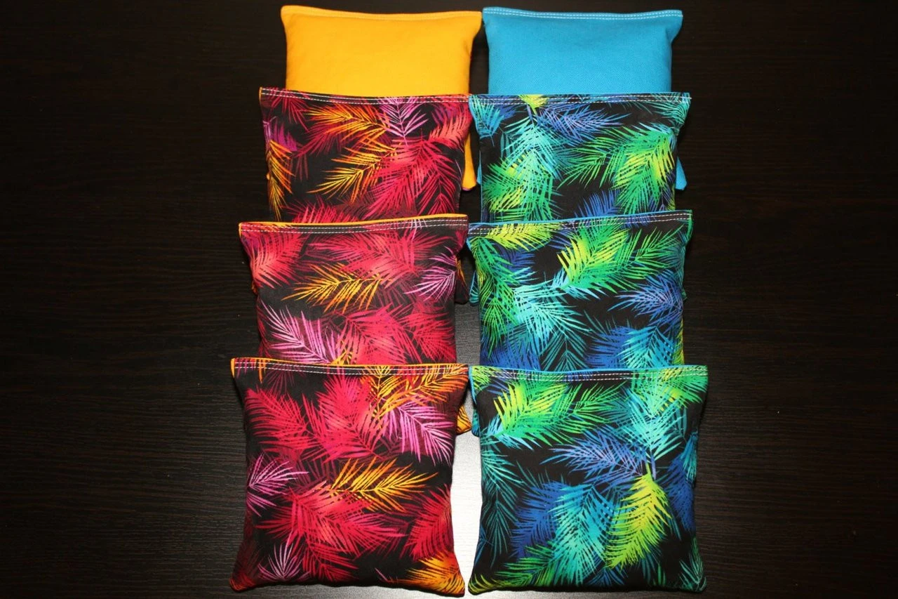 Paradise Palm Trees (Version 2) Cornhole Bags - Set Of 8