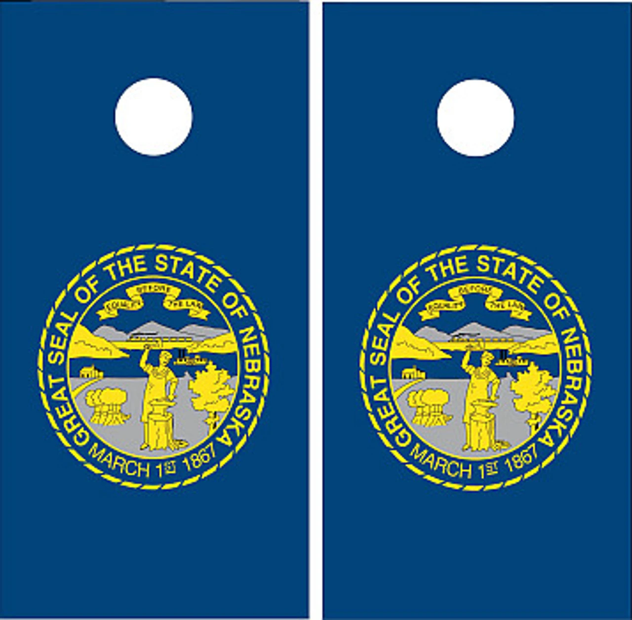 Nebraska Flag Cornhole Set With Bags - Image 2