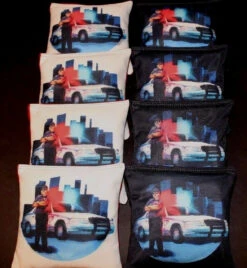 Police Car Version 2 Cornhole Bags - Set Of 8