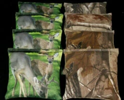 Deer Hunting Version 3 Cornhole Bags - Set Of 8