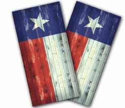Texas Flag Distressed Cornhole Wraps - Set Of 2